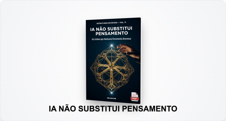Capa do ebook IA Não Substitui Pensamento — os três limites estruturais: julgamento, contexto e responsabilidade